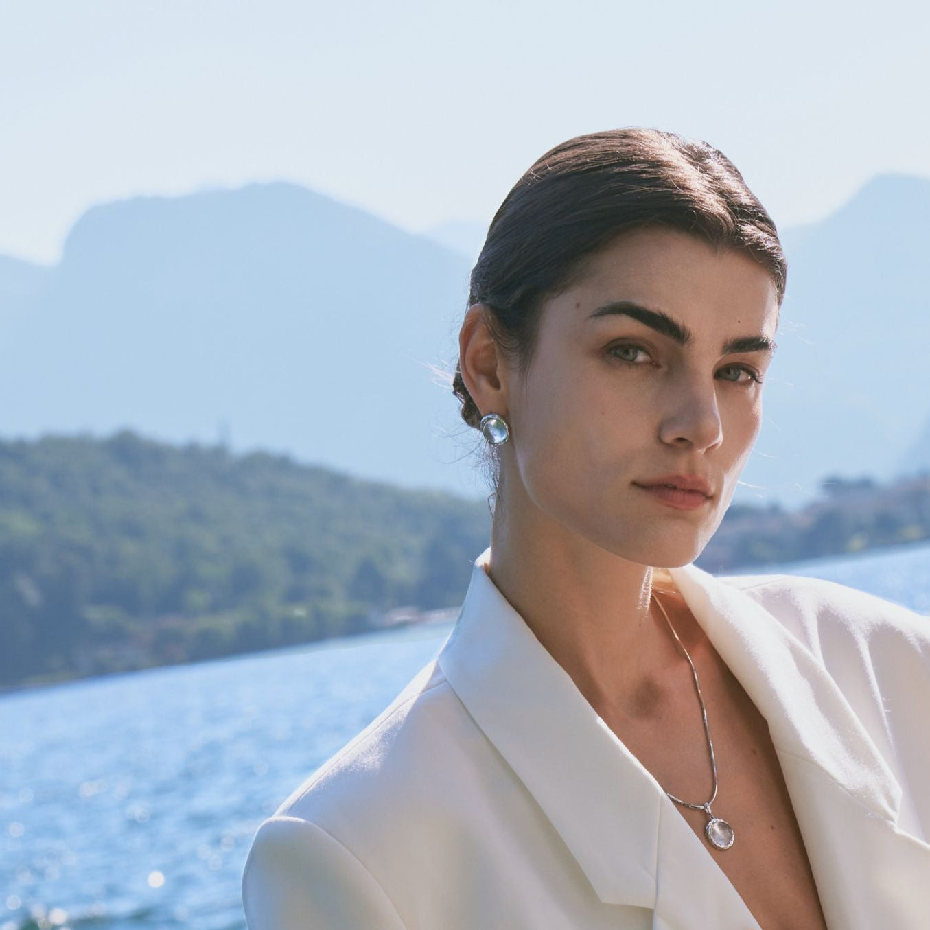 Aeolian Whispers Earrings - White Gold Plated